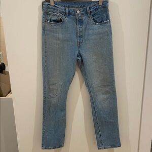 Levi's Light Blue 501 Straight Jeans